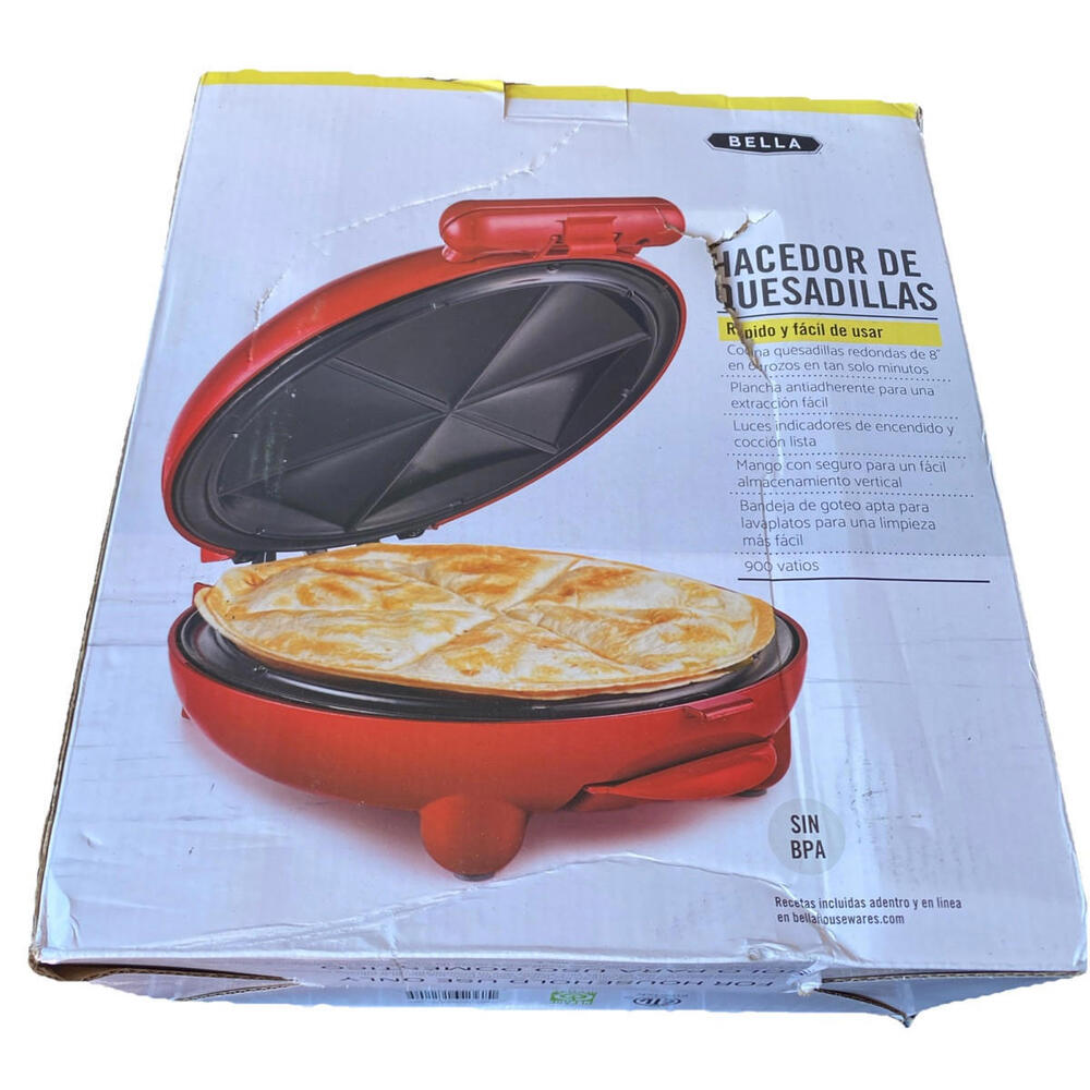 Bella 8" Quesadilla Maker, Red
